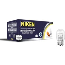 MSP T20 Dipsiz Ampul Tek Duy W21W W3X16D 12V Sarı 10 Adet