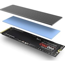 MSP N80 M.2 Nvme SSD Alüminyum Soğutucu Kasa, Pasif Soğutma, Siyah Mat, Termal Ped ile