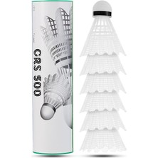 MSP 6 Adet Badminton Topu Semi-Pro Dengeli Hız Başlangıç Kutulu Mantar Kafa Deluxe Top Seti Beyaz 620