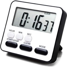 MSP Alarmlı Dijital Öğrenci Sınav Kronometresi 24 Saat Geri Sayım Cihazı Saat - Alarm/kronometre Siyah-Beyaz