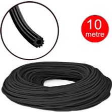 MSP Sineklik Teli Fitili Siyah 5mm Kapı Pencere Tül Sabitleme Lastik Contası 10 Metre, 01534101101101