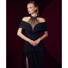 Perfect Mega Store Kenzel Yaka Taş Işlemeli Abiye ELBISE-25031