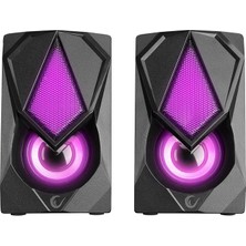 MSP RMS-G19 2.0 5 Watt LED Işıklı Siyah Multimedia Speaker
