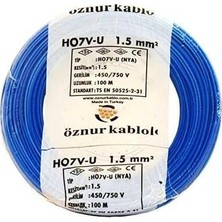MSP Kablo 1,5 Mm2 Nya Tek Damar Mavi 100M