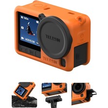 MSP Osmo Action 6 Için Silikon Koruyucu Kılıf + Lens Cap (Orange)