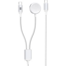 MSP 60W Pd Multi Fonksiyonel Şarj Kablosu 2in1 Universal Şarj Kablosu Type-C To Type-C Uçlu 1.2 Metre Uzunluk Akıllı Saat Watch Uyumlu U06C02