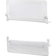 MSP Premium 150X65 cm Deri Kılıflı Yatak Bariyeri, Katlanır Yatak Korkuluğu, Beyaz