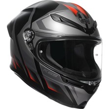 MSP K6 S Motosiklet Kaskı Kapalı Kask Karve Matt Black Grey Red M
