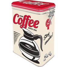 MSP 31105 Usa – Strong Coffee Aroma Kapağı Served Here | Retro Aromadose| Sac Kutu | Kahve-Kutu | | Metal