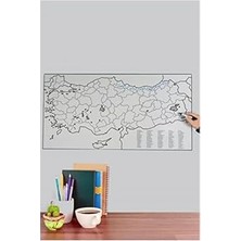 aklow akyoleticaret Türkiye Haritası Akıllı Kağıt Tahta, 48X93 cm