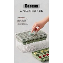 MSP Bas-Çıkar Buz Kalıbı 56 Adet Buz Kapasiteli Kapaklı Saklama Kutulu
