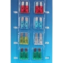 MSP Sigorta Seti 10'lu Mini Bıçak Sigorta Araba Bıçak Sigortası 10 Adet Bıçak Sigorta
