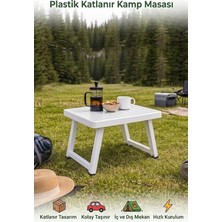 MSP Kamp Masası | Portatif ve Taşınabilir Piknik, Balkon, Bahçe, Plaj ve Mangal Masası – 49X39X37 cm