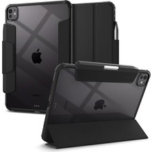 MSP iPad Pro 11" (2025/2024) ile Uyumlu Kılıf Ultra Hybrid Pro Manyetik Stand Özellikli Sararmaya Dayanıklı Siyah Şeffaf Kapak - ACS07016 (Spigen Tr Garantili)