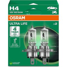 MSP Ampul H4 Ult 60/55W 12V P43T5X2TRQR2B Ultralife - Osr 64193ULT-2HB