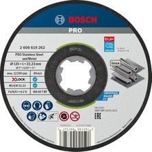 MSP Professional 10 Adet Düz Kesme Diski Standart (Inox, X-Lock Için, Delik Çapı: 22,23 Mm, Kalınlık: 1 Mm), 2608619267