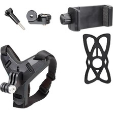 MSP Aksiyon Kamera ve Telefon Tutucu Kask Aparatı Gezi Seyahat ve Sürüşlerde Kullanmak Için Cep Telefonu Kask Tutucu (Tüm Modeller Ile Uyumlu) X001