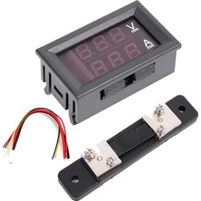 MSP Inç 100V 50A Çift Ledli Kırmızı Voltmetre ve Mavi Ampermetre