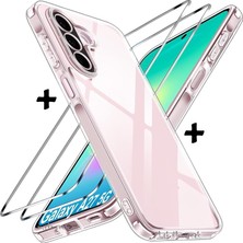 MSP Eye - Samsung Galaxy A27 Için Kılıf Kamera Çıkıntılı Korumalı Yumuşak Şeffaf Silikon + 9h Ekran Koruyucu Cam 2in1 Set