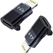 MSP Cl2 Lightning ≥ USB C Şarj ve Data Aktarım Destekli Kulaklık Adaptörü Dönüştürücü, 2 Adet Aux Ses Adaptörü Konektörü Dongle/lightning Erkek – USB C Dişi