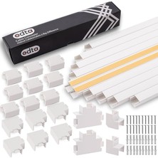 MSP Kanalı Seti, 4m (10X40CM) Kanal ve 15 Ek Aparat, 25X16MM Kendinden Yapışkanlı Kablo Gizleyici, Kablo Toparlayıcı, Tv ve Uzatma Kablosu Kirliliğinden Kurtulun
