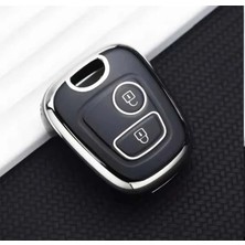MSP Keys Peugeot 106 107 206 207 306 307 406 407 C1 C4 Nano Anahtar Kılıfı Siyah Gümüş Renk