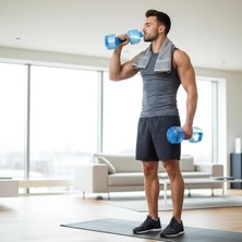 MSP Spor 1,5 kg x 2 Ad Dambıl Veya 1500 ml Suluk (Mavi)