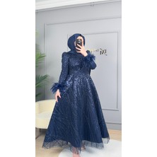 Perfect Mega Store New Elegans Tamamı Taş Detaylı Abiye ELBISE-2444