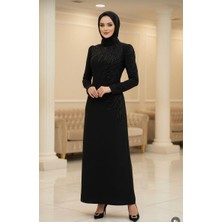 Perfect Mega Store Çınar Özkan Yanı Taş Detaylı Kalem Abiye ELBISE-5135