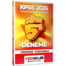 MSP Kpss Ortaöğretim Önlisans Genel Yetenek Genel Kültür Tamamı Çözümlü Süper 5 Deneme Yediiklim Yayınları