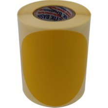 MSP Daire Renk Baskılı Çap Etiketi 75MM Daire Ölçülerinde Yuvarlak Çıkartma Sticker Ruloda 300 Adet Kendinden Yapışkanlı Rulo Etiketi Barkod Yazıcılar ile Uyumlu 40MM Kuka (Sarı)