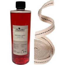 MSP Magnet Kandillo Kırmızı Kandil Yağı Kokusuz Dumansız Iç Mekan Gaz Lambası 400 ml + 1 Metre Fitil