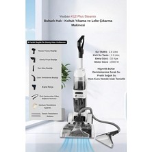 MSP Plus Steamix Halı ve Koltuk Yıkama Makinesi, 2000W, Çift Merdaneli Fırça, 4 Temizlik Modu, Buharlı