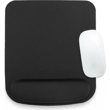 MSP Kare Bilek Destekli Konfor Kaymaz Ergonomik Mouse Pad Siyah Siyah