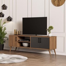 MSP 1580 Exxen 150 cm (Ahşap Ayakli) Tv Ünitesi Ürgüp-Antrasit