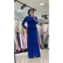 Perfect Mega Store Çınar Özkan Kol ve Yaka Taş Detaylı Abiye ELBISE-2850