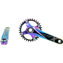 MSP Sky Raptor 32T Rainbow Tekli Aynakol – Mtb Dağ Bisikleti Krank, Alüminyum, Renkli