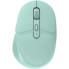 MSP Çift Modlu Bluetooth ve USB Dongle Kablosuz Mouse Dizüstü Bilgisayar ve Pc ile Uyumlu Ayarlanabilir 3 Farklı Dpı, Type-C Şarjlı Ultra Hafif Bilgisayar Faresi Turkuaz (G01 - Turkuaz)