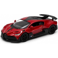 MSP 1:38 Bugatti Divo Çek Bırak Metal Model Araba, Açılabilir Kapılı Süper Spor Araç KT5442D