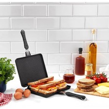 MSP Tastemake Xl Döküm Ocak Üstü Tost Izgara 20X26 Cm-2 Parça
