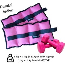 MSP Bilek Ağırlığı 1 kg x 1 kg (Toplam 2 Kg) Pembe Dambıl