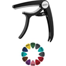 MSP LCT-999 Black Gitar Capo Metal Kapo Kaliteli 12 Adet Pena