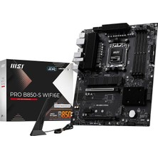 MSP Pro B850-S WIFI6E, Am5 Anakart, Ddr5 8200MHZ(OC), HDMI Dp, 2x M.2, USB 10GBPS, 2.5g Lan, Wi-Fi 6e, Atx