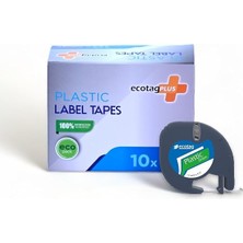 MSP Dymo Letratag Etiket Muadili 12 mm x 4 mt Plastik Yeşil 10 Lu