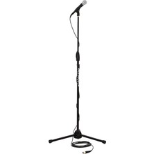 MSP SM58 Kardiyot Dinamik Ses Mikrofonu, 15' Xlr Kablo, Mikrofon Standı, A25D Mikrofon Klipsi ve Saklama Çantası, Sahnede Veya Stüdyo Için Mükemmel (SM58-CN Bts)