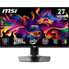 MSP 26.5" Mag 271QP Qd-Oled X28, Gaming Monitör, Wqhd, 16:9, Flat, Qd-Oled, 280Hz 0.03MS, Freesync Premium Pro, Pivot