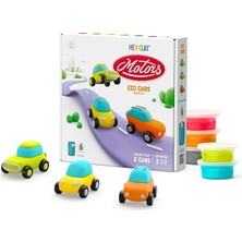 MSP Clay Motorlar Eco Cars - Hava Kuru Kil Kiti 6 Kutu ve Eğlenceli Interaktif Talimatlar App ile Şekillendirme Araçları