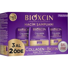 MSP Collagen & Biotin Hacim Şampuanı | 3 x 300 ml | Ince Telli ve Hacimsiz Saçlar Için | Hidrolize Kolajen + Biotin + Biocomplex B11