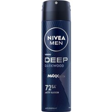 MSP Men Erkek Sprey Deodorant Deep Darkwood 150ML, 72 Saat Anti-Perspirant Ter ve Ter Kokusuna Karşı Koruma, Maskülen Koku,aktif Karbon