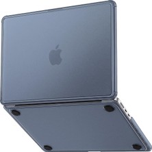 MSP MacBook Air【m5/m4/m3/m2】13.6 Inç | ile Uyumlu Mat Kılıf Köşe Korumalı ve Şeffaf Çizgi Detaylı Tasarım | 2026/2025/2024/2023/2022 | A3449 - A3240 - A3113 - A2681 | (Mavi Şeffaf)